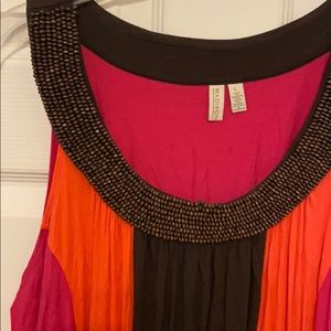 Tri color knit dress